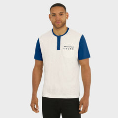 Darius Rucker Collection Henley Colorblock Slub Pocket T-Shirt - Indianapolis Colts T-shirts