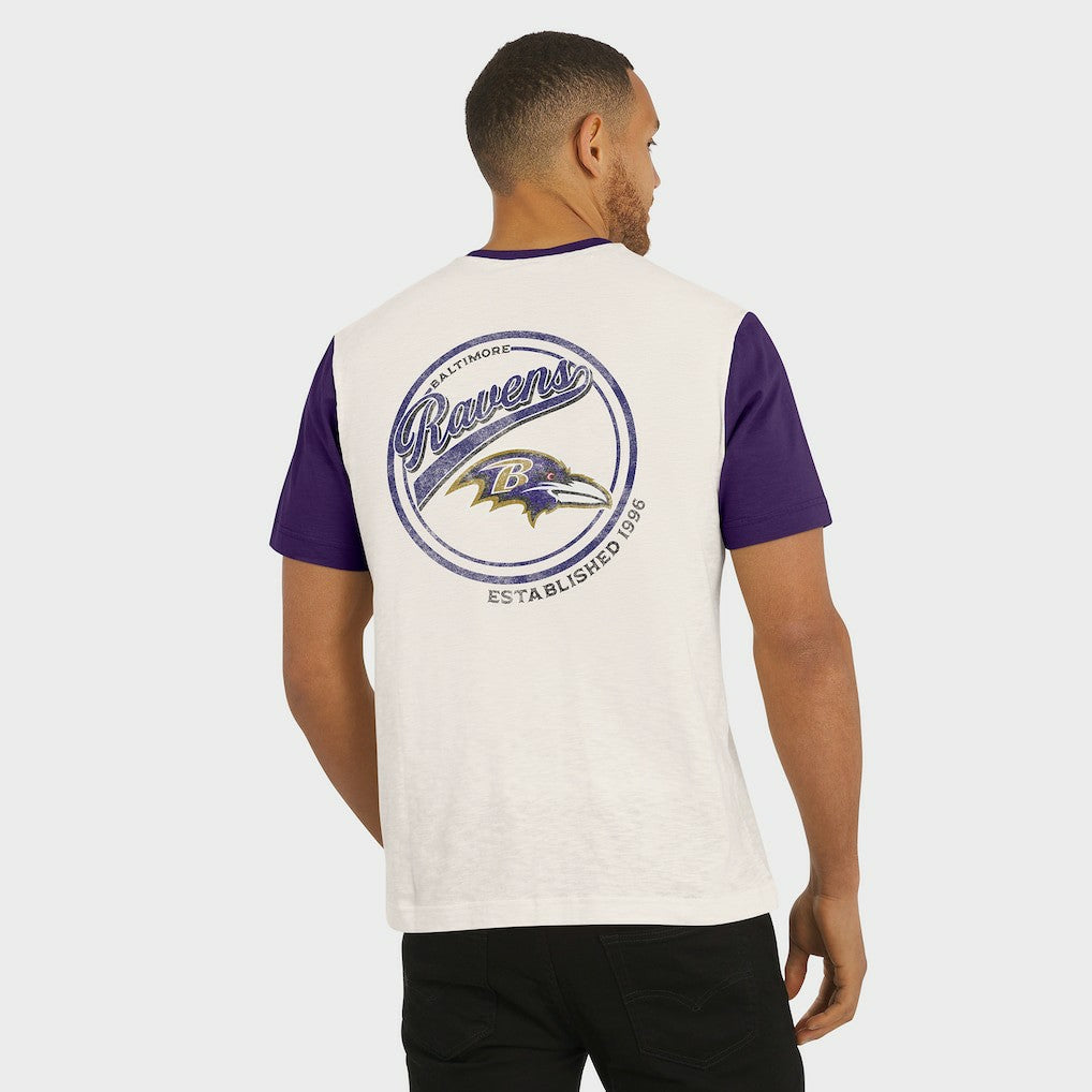 Darius Rucker Collection Henley Colorblock Slub Pocket T-Shirt - Baltimore Ravens T-shirts