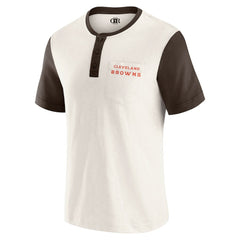 Darius Rucker Collection Henley Colorblock Slub Pocket T-Shirt - Cleveland Browns T-shirts
