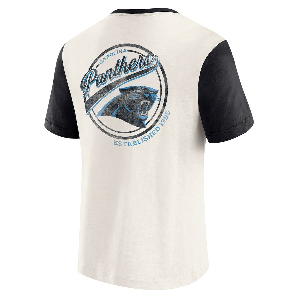 Darius Rucker Collection Henley Colorblock Slub Pocket T-Shirt - Carolina Panthers T-shirts