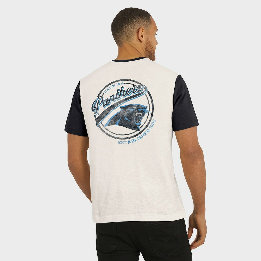 Darius Rucker Collection Henley Colorblock Slub Pocket T-Shirt - Carolina Panthers T-shirts