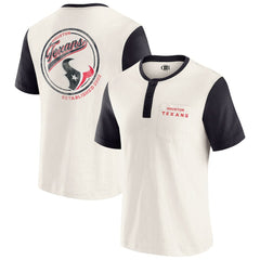 Darius Rucker Collection Henley Colorblock Slub Pocket T-Shirt - Houston Texans T-shirts
