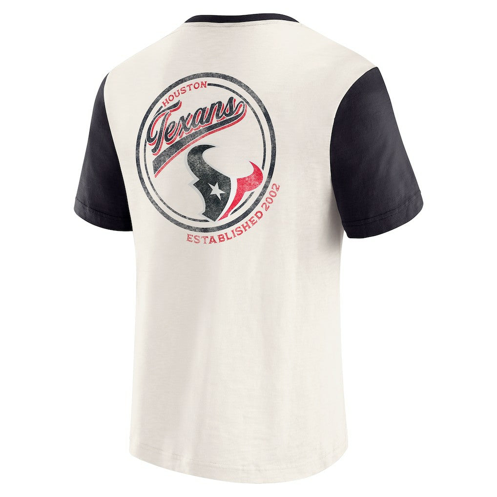 Darius Rucker Collection Henley Colorblock Slub Pocket T-Shirt - Houston Texans T-shirts