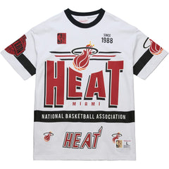 Mitchell & Ness Miami Heat Unisex Hardwood Classics Vintage Team Origins Premium T-Shirt