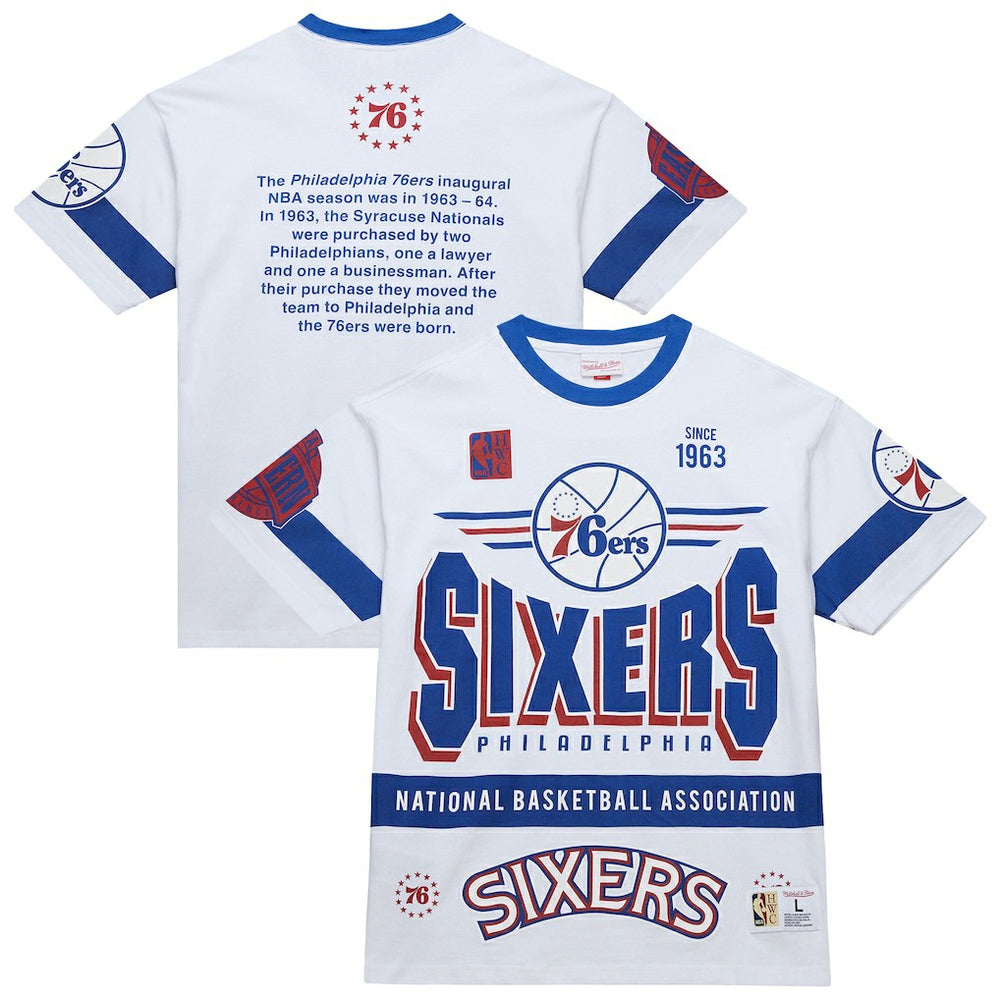 Mitchell & Ness Philadelphia 76ers Unisex Hardwood Classics Vintage Team Origins Premium T-Shirt