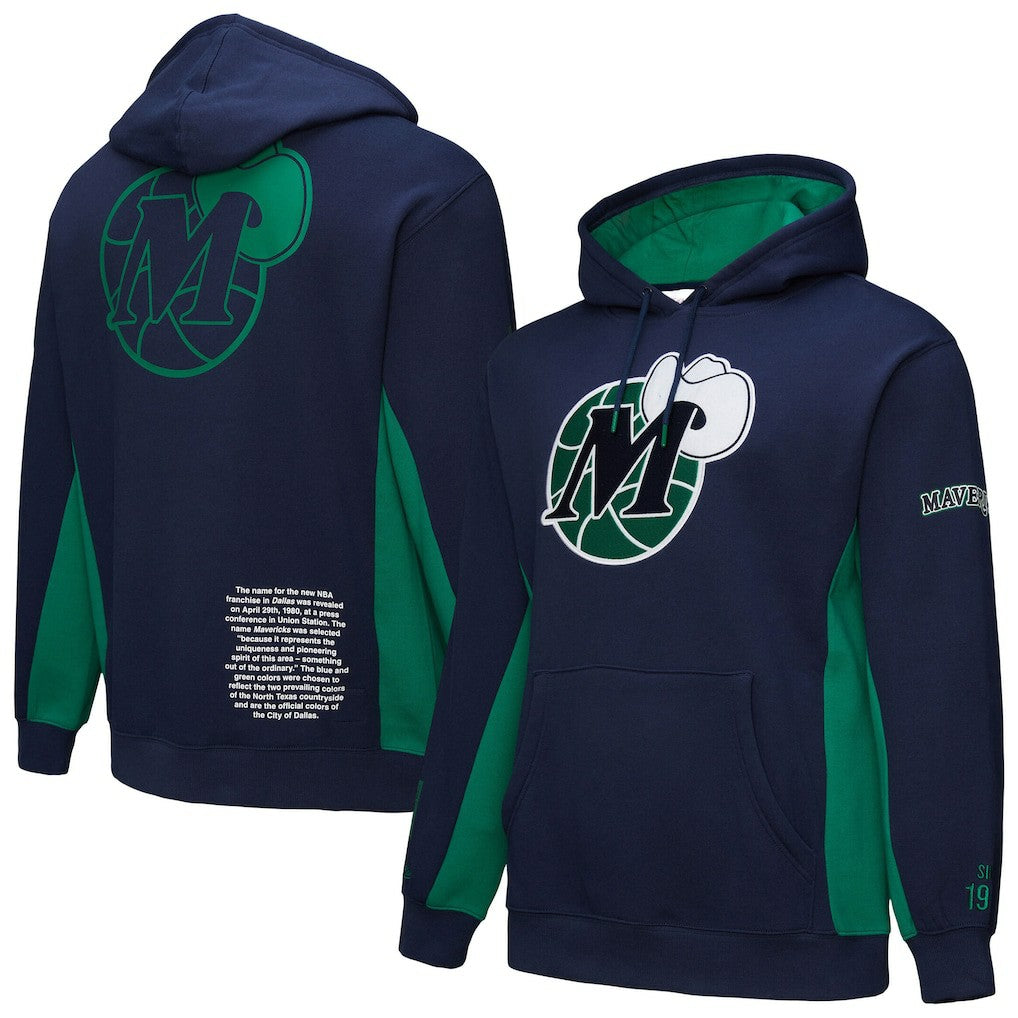 Mitchell & Ness Dallas Mavericks Hardwood Classics Team Origins Fleece Pullover Hoodie sale
