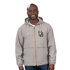 Gray San Diego Padres G-III Sports by Carl Banks Full-Zip Rain Jacket