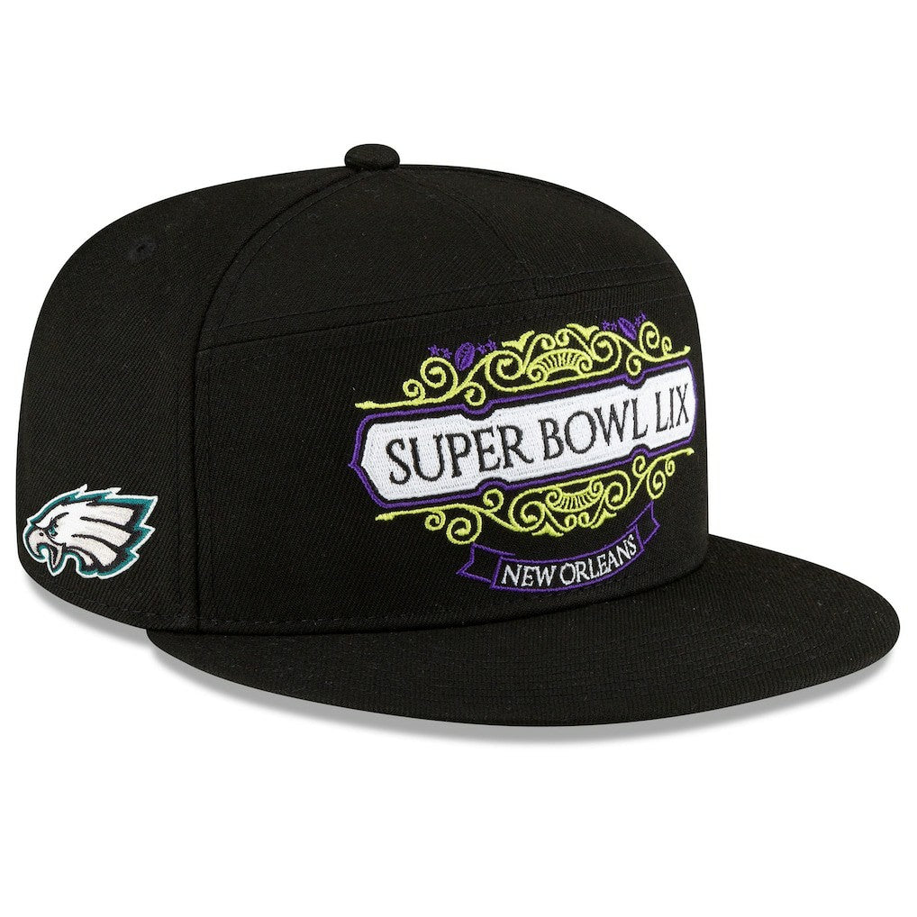 Super Bowl LIX Tarmac Split Panel 9FIFTY Snapback Hat - Philadelphia Eagles Hats