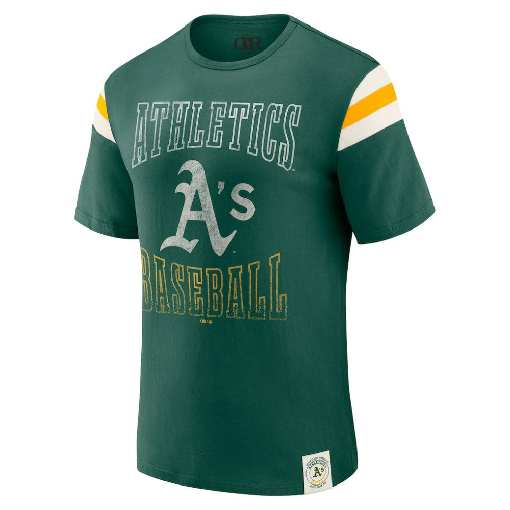 Green Athletics Darius Rucker Collection by Fanatics Distressed Sleeve Stripe T-Shirt