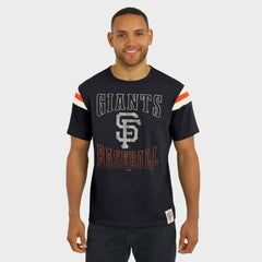 Black San Francisco Giants Darius Rucker Collection by Fanatics Distressed Sleeve Stripe T-Shirt