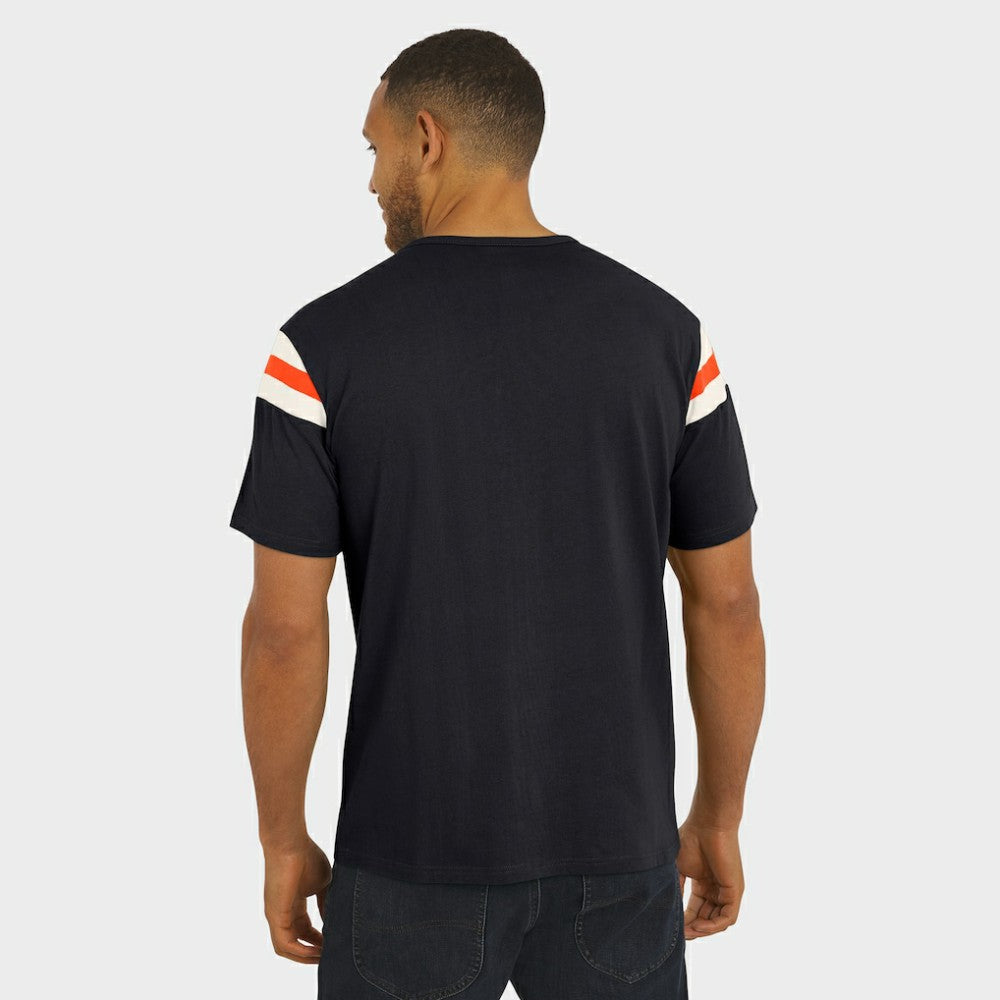 Black San Francisco Giants Darius Rucker Collection by Fanatics Distressed Sleeve Stripe T-Shirt