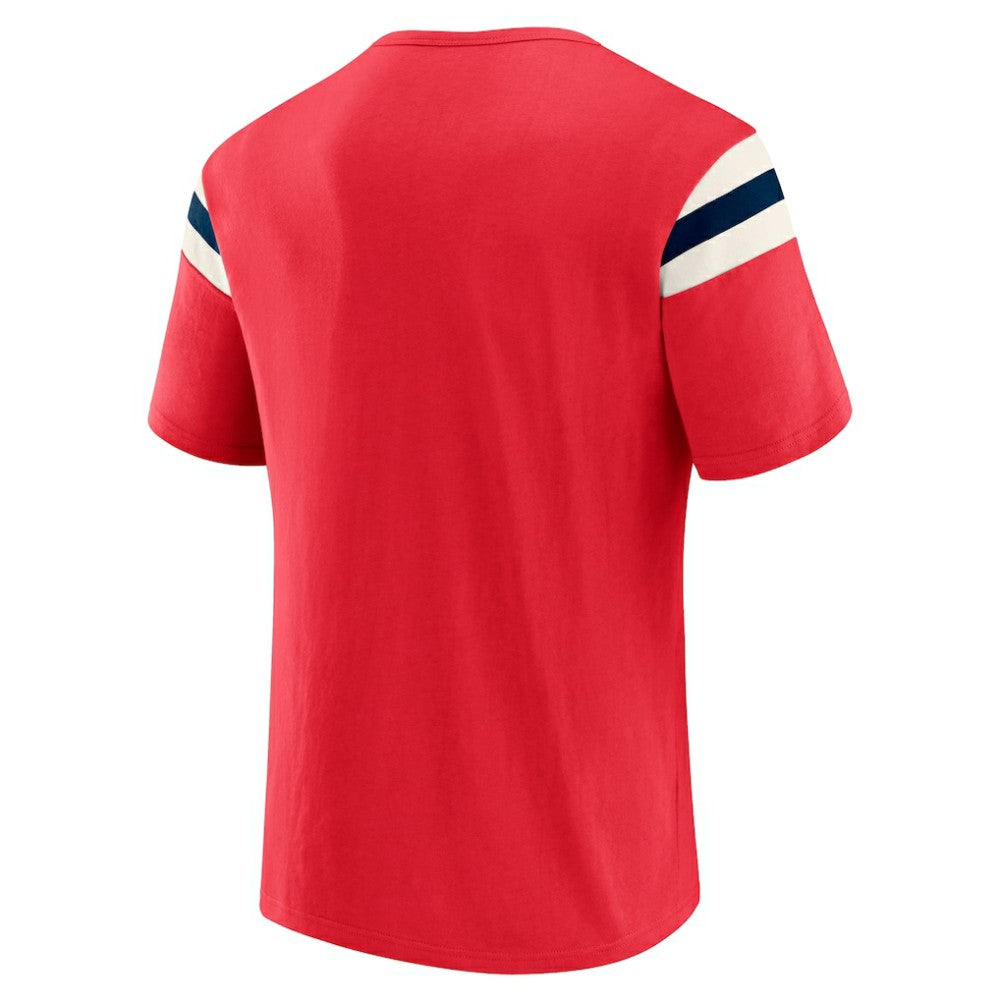 Red St. Louis Cardinals Darius Rucker Collection by Fanatics Distressed Sleeve Stripe T-Shirt