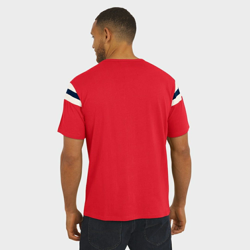 Red St. Louis Cardinals Darius Rucker Collection by Fanatics Distressed Sleeve Stripe T-Shirt