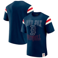 Navy Boston Red Sox Darius Rucker Collection by Fanatics Distressed Sleeve Stripe T-Shirt