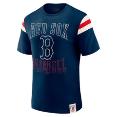 Navy Boston Red Sox Darius Rucker Collection by Fanatics Distressed Sleeve Stripe T-Shirt
