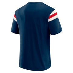 Navy Boston Red Sox Darius Rucker Collection by Fanatics Distressed Sleeve Stripe T-Shirt