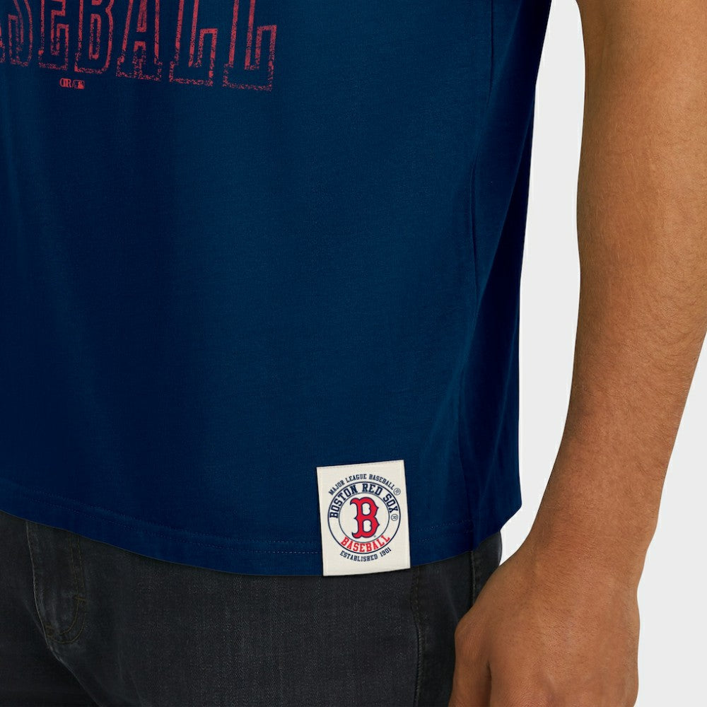 Navy Boston Red Sox Darius Rucker Collection by Fanatics Distressed Sleeve Stripe T-Shirt