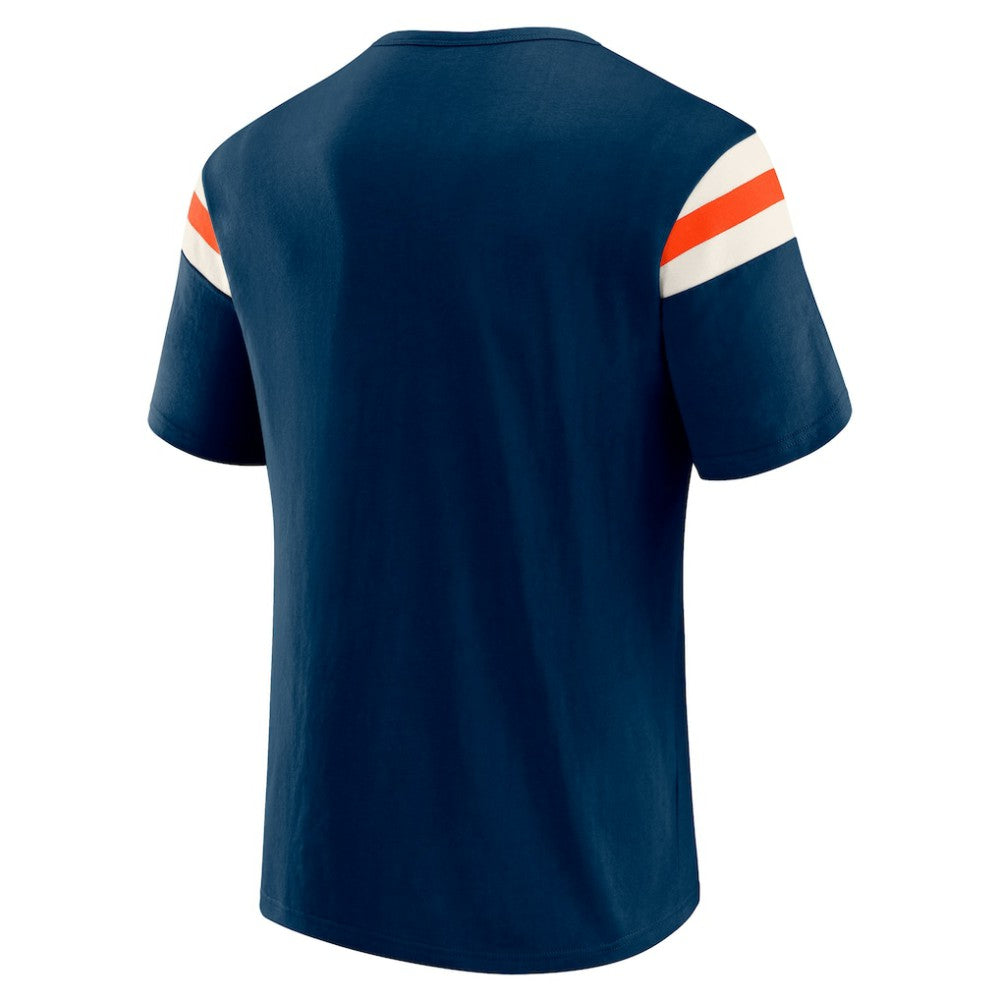 Navy Detroit Tigers Darius Rucker Collection by Fanatics Distressed Sleeve Stripe T-Shirt