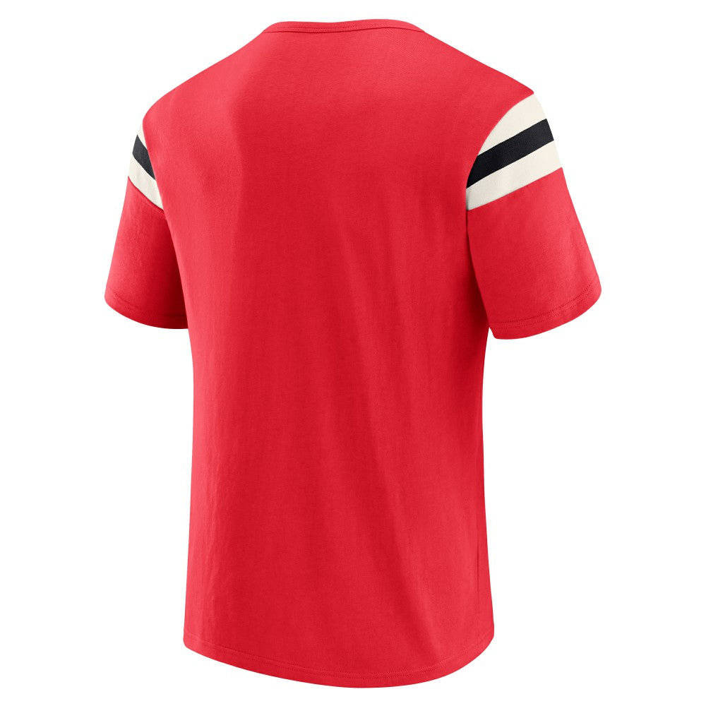 Red Cincinnati Reds Darius Rucker Collection by Fanatics Distressed Sleeve Stripe T-Shirt