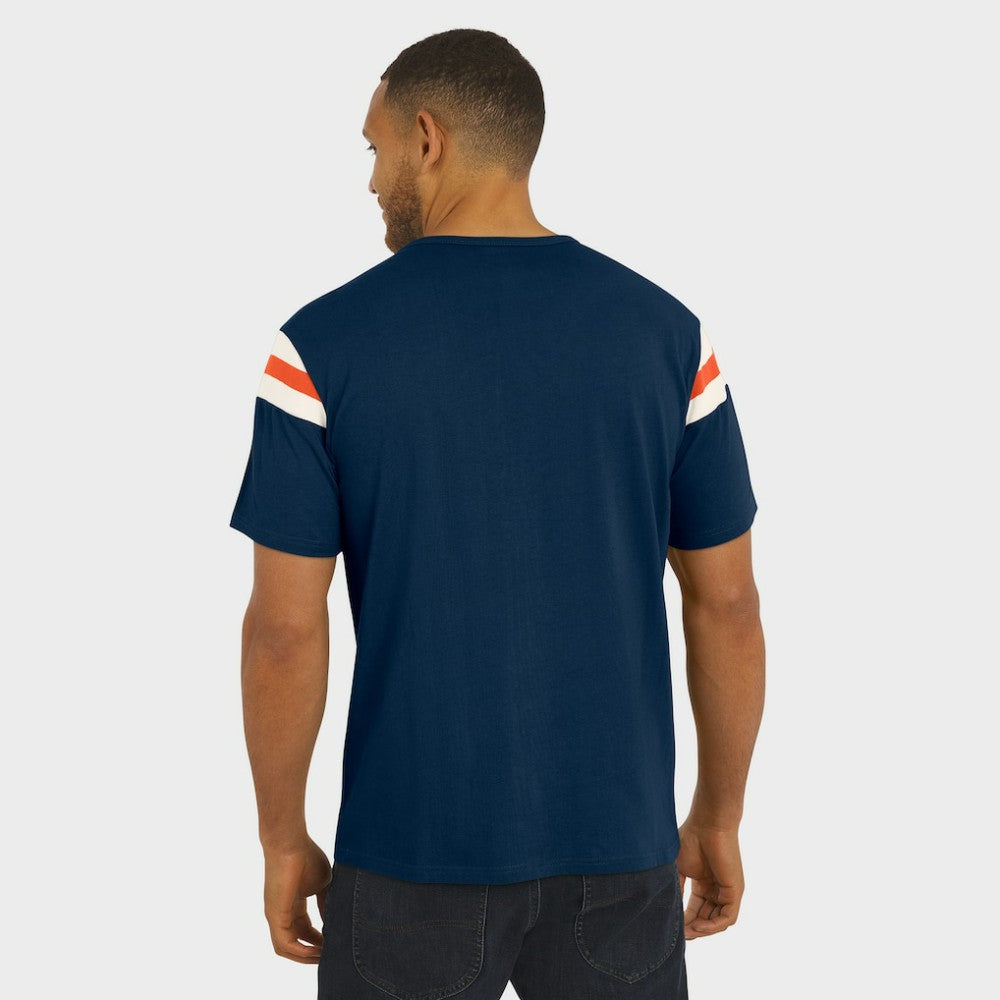 Navy Houston Astros Darius Rucker Collection by Fanatics Distressed Sleeve Stripe T-Shirt