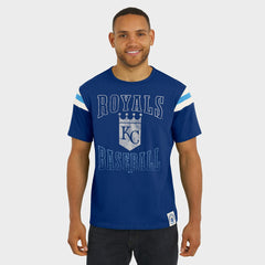 Royal Kansas City Royals Darius Rucker Collection by Fanatics Distressed Sleeve Stripe T-Shirt