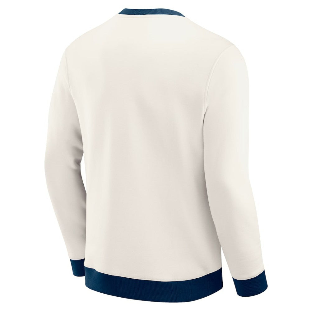 Cream Detroit Tigers Darius Rucker Collection by Fanatics Colorblock Crewneck Sweatshirt