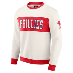 Cream Philadelphia Phillies Darius Rucker Collection by Fanatics Colorblock Crewneck Sweatshirt