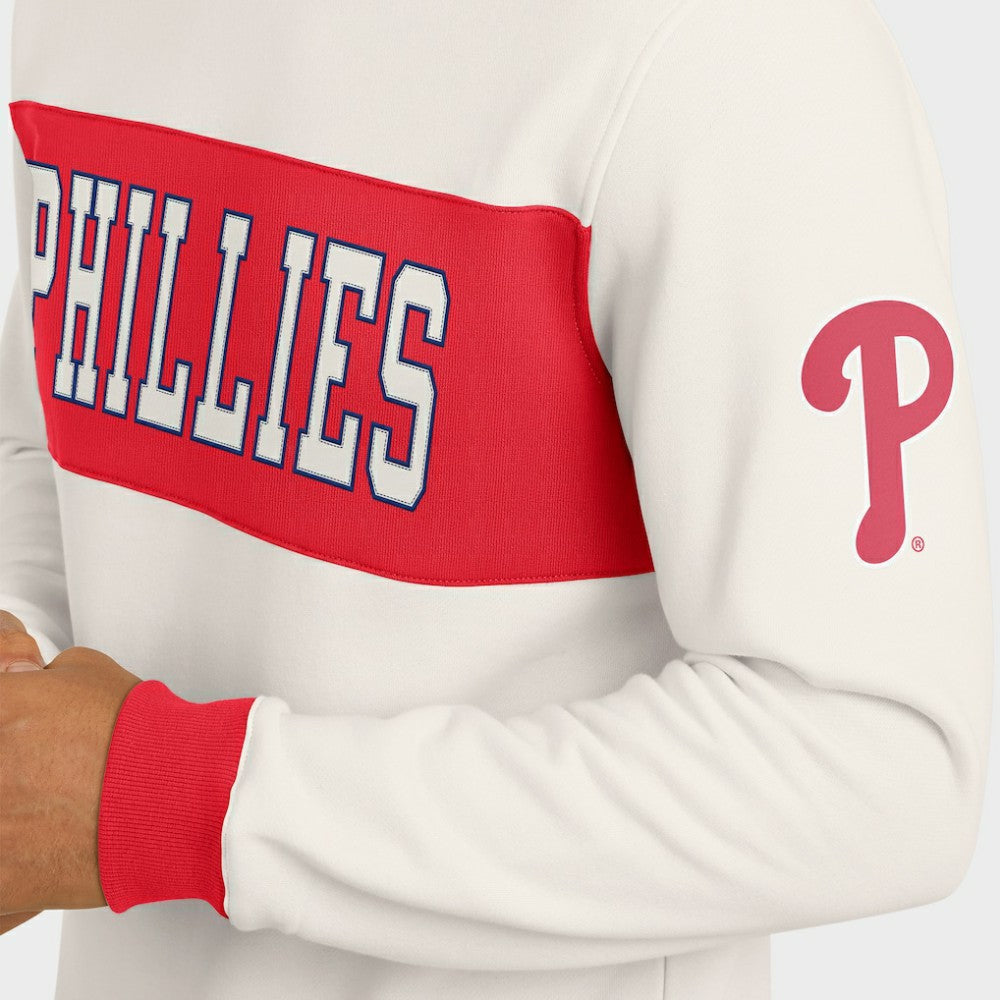 Cream Philadelphia Phillies Darius Rucker Collection by Fanatics Colorblock Crewneck Sweatshirt