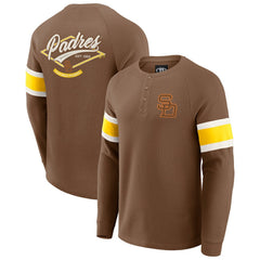 Brown San Diego Padres Darius Rucker Collection by Fanatics Waffle-Knit Raglan Long Sleeve Henley T-Shirt