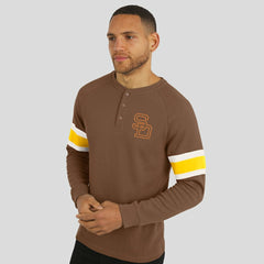Brown San Diego Padres Darius Rucker Collection by Fanatics Waffle-Knit Raglan Long Sleeve Henley T-Shirt