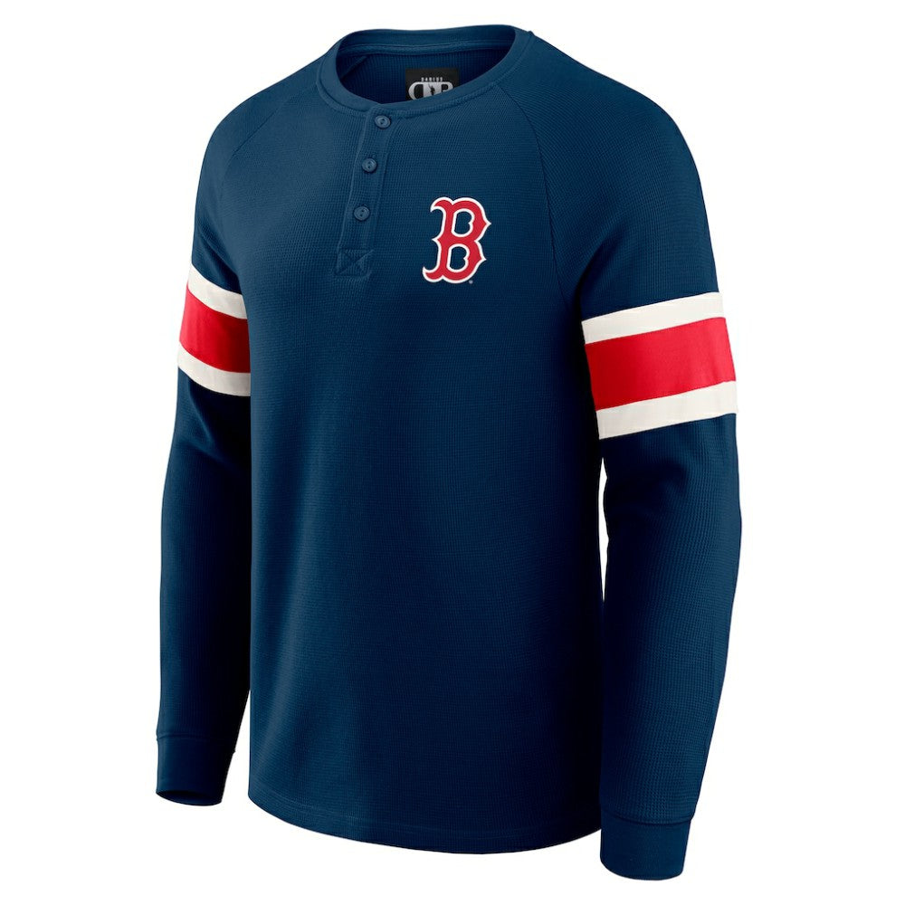 Navy Boston Red Sox Darius Rucker Collection by Fanatics Waffle-Knit Raglan Long Sleeve Henley T-Shirt