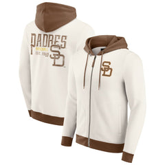 Cream San Diego Padres Darius Rucker Collection by Fanatics Men's Polar Fleece Full-Zip Hoodie