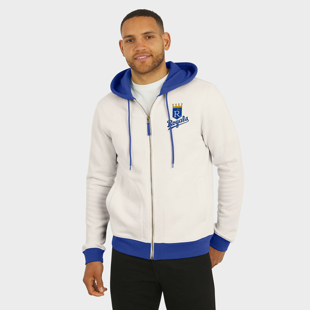 Cream Kansas City Royals Darius Rucker Collection by Fanatics Men's Polar Fleece Full-Zip Hoodie