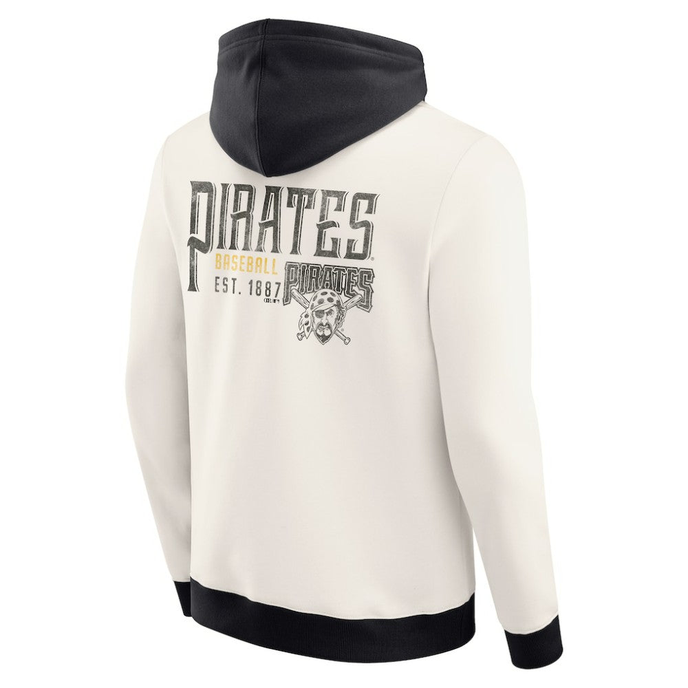 Cream Pittsburgh Pirates Darius Rucker Collection by Fanatics Men's Polar Fleece Full-Zip Hoodie