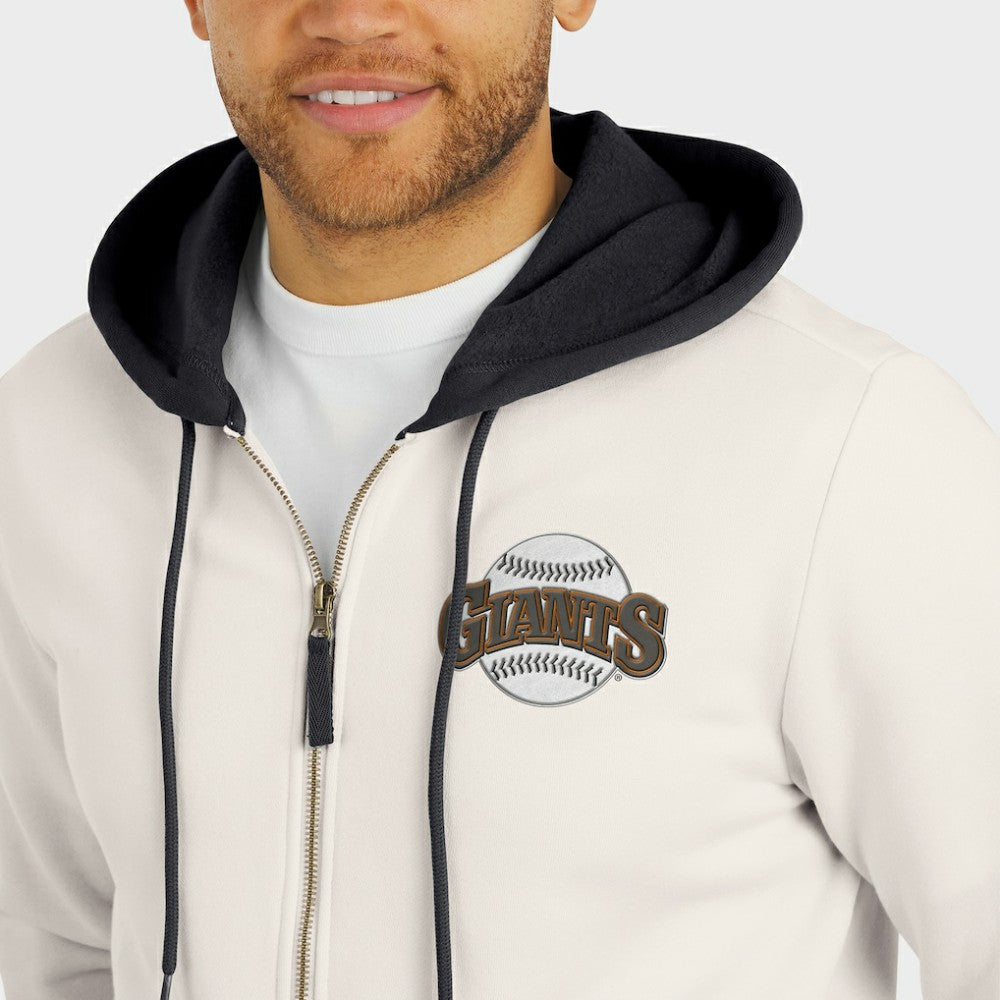 Cream San Francisco Giants Darius Rucker Collection by Fanatics Men's Polar Fleece Full-Zip Hoodie