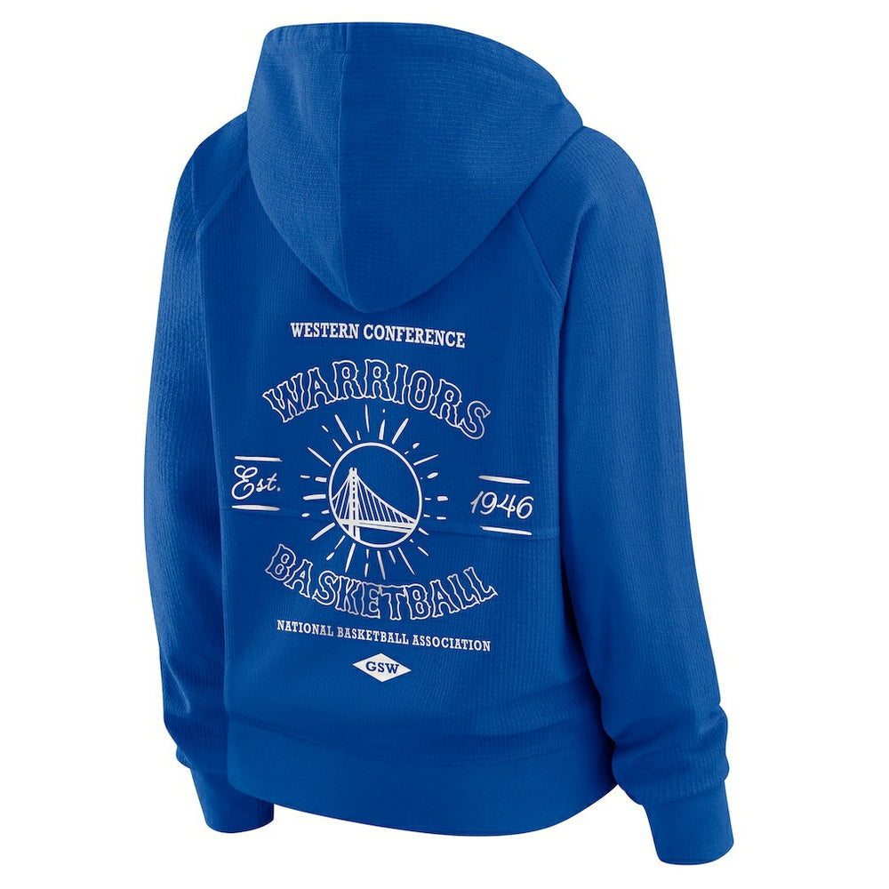 Golden State Warriors WEAR by Erin Andrews Women's Vintage Full-Zip Raglan Hoodie sale