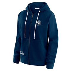 Minnesota Timberwolves WEAR by Erin Andrews Women's Vintage Full-Zip Raglan Hoodie