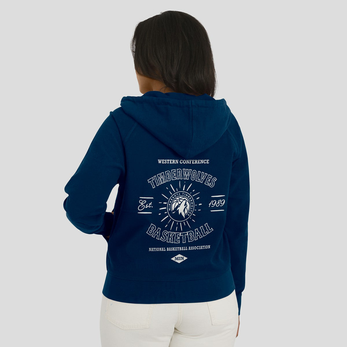 Minnesota Timberwolves WEAR by Erin Andrews Women's Vintage Full-Zip Raglan Hoodie