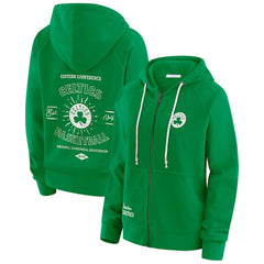 Boston Celtics WEAR by Erin Andrews Women's Vintage Full-Zip Raglan Hoodie