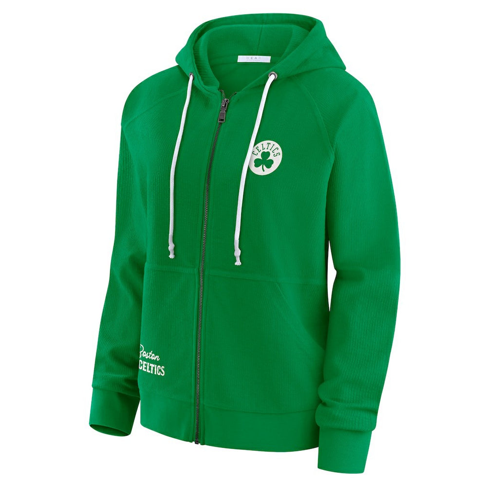 Boston Celtics WEAR by Erin Andrews Women's Vintage Full-Zip Raglan Hoodie