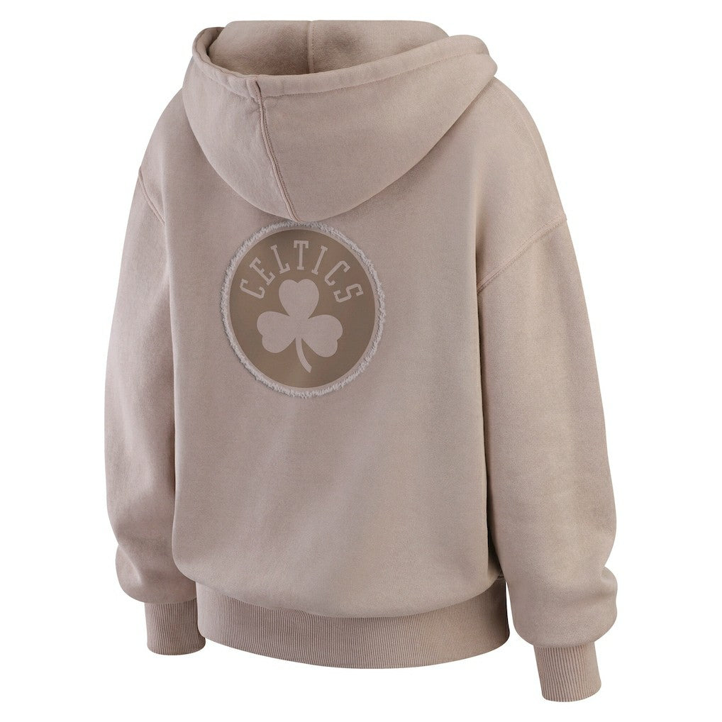 Boston Celtics WEAR by Erin Andrews Women's Washed Pullover Crewdie