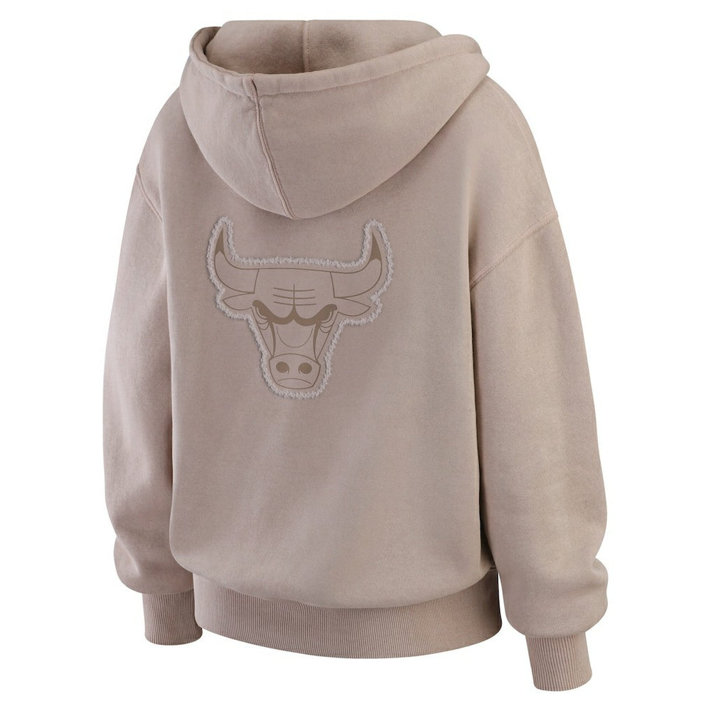 Chicago Bulls WEAR by Erin Andrews Women's Washed Pullover Crewdie