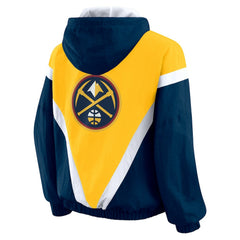 Denver Nuggets WEAR by Erin Andrews Women's Colorblock Full-Zip Hoodie Windbreaker Jacket sale