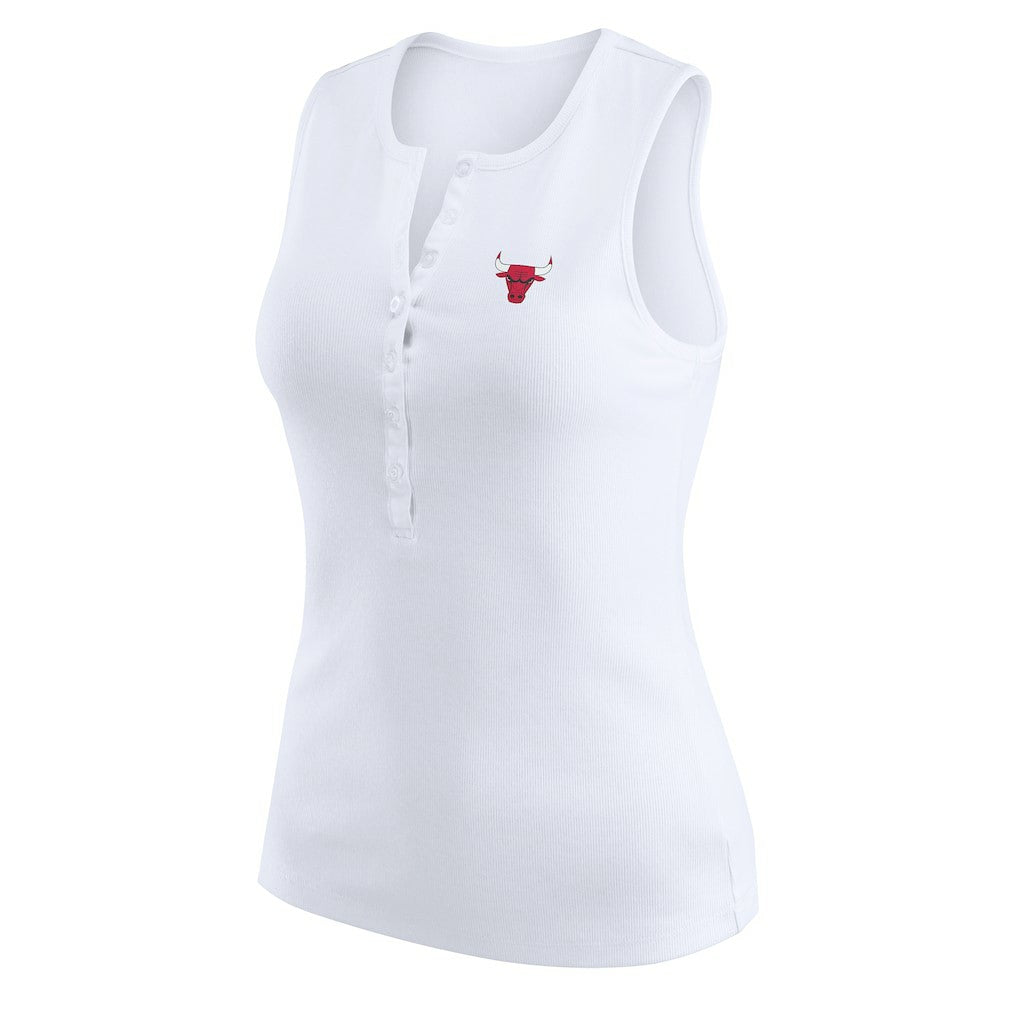 Chicago Bulls WEAR by Erin Andrews Women's Rib-Knit Henley Tank Top sale
