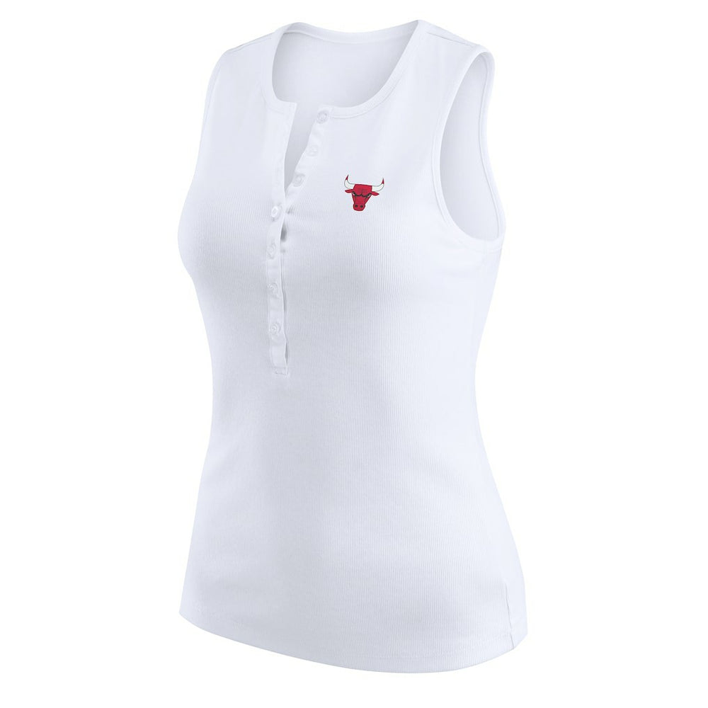 Chicago Bulls WEAR by Erin Andrews Women's Rib-Knit Henley Tank Top sale