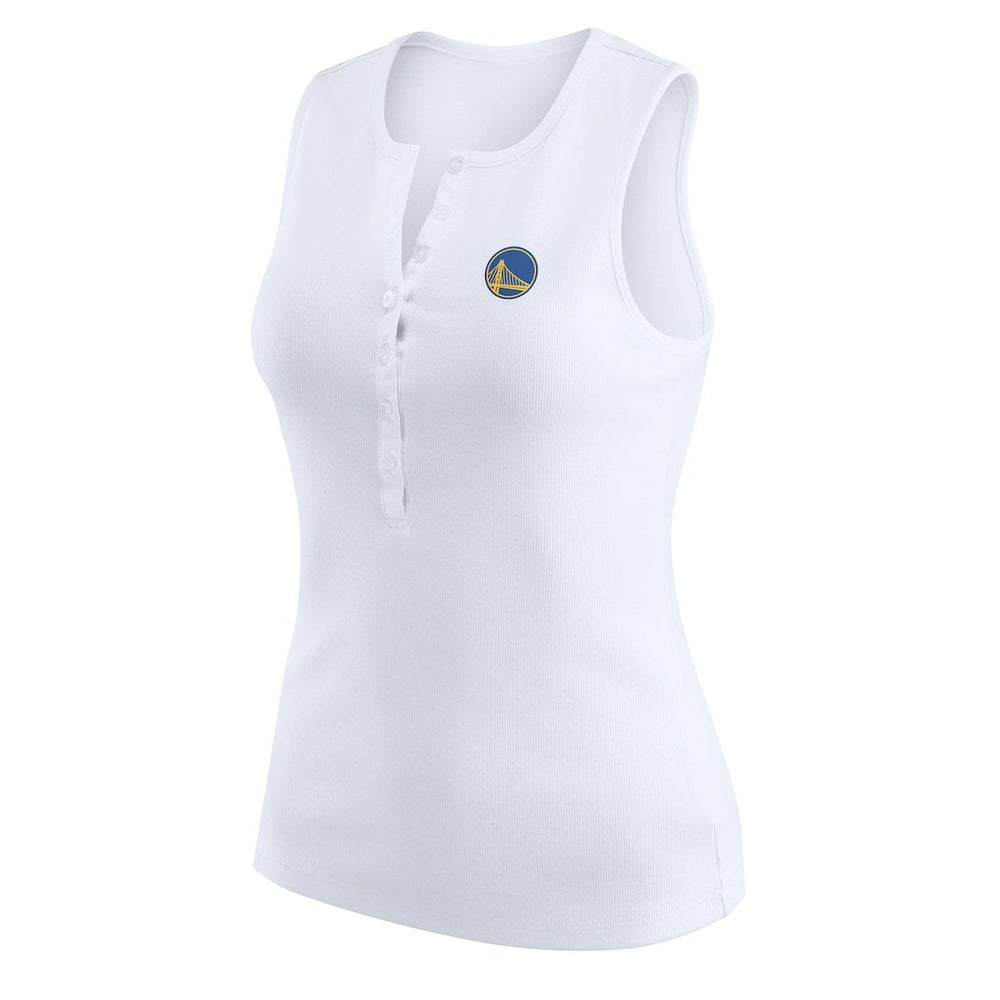 Golden State Warriors WEAR by Erin Andrews Women's Rib-Knit Henley Tank Top sale