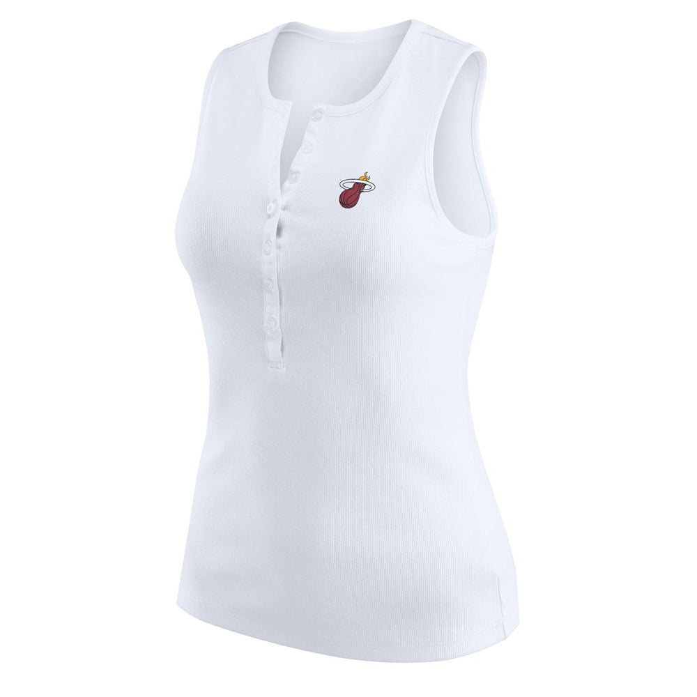 Miami Heat WEAR by Erin Andrews Women's Rib-Knit Henley Tank Top
