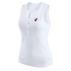 Miami Heat WEAR by Erin Andrews Women's Rib-Knit Henley Tank Top