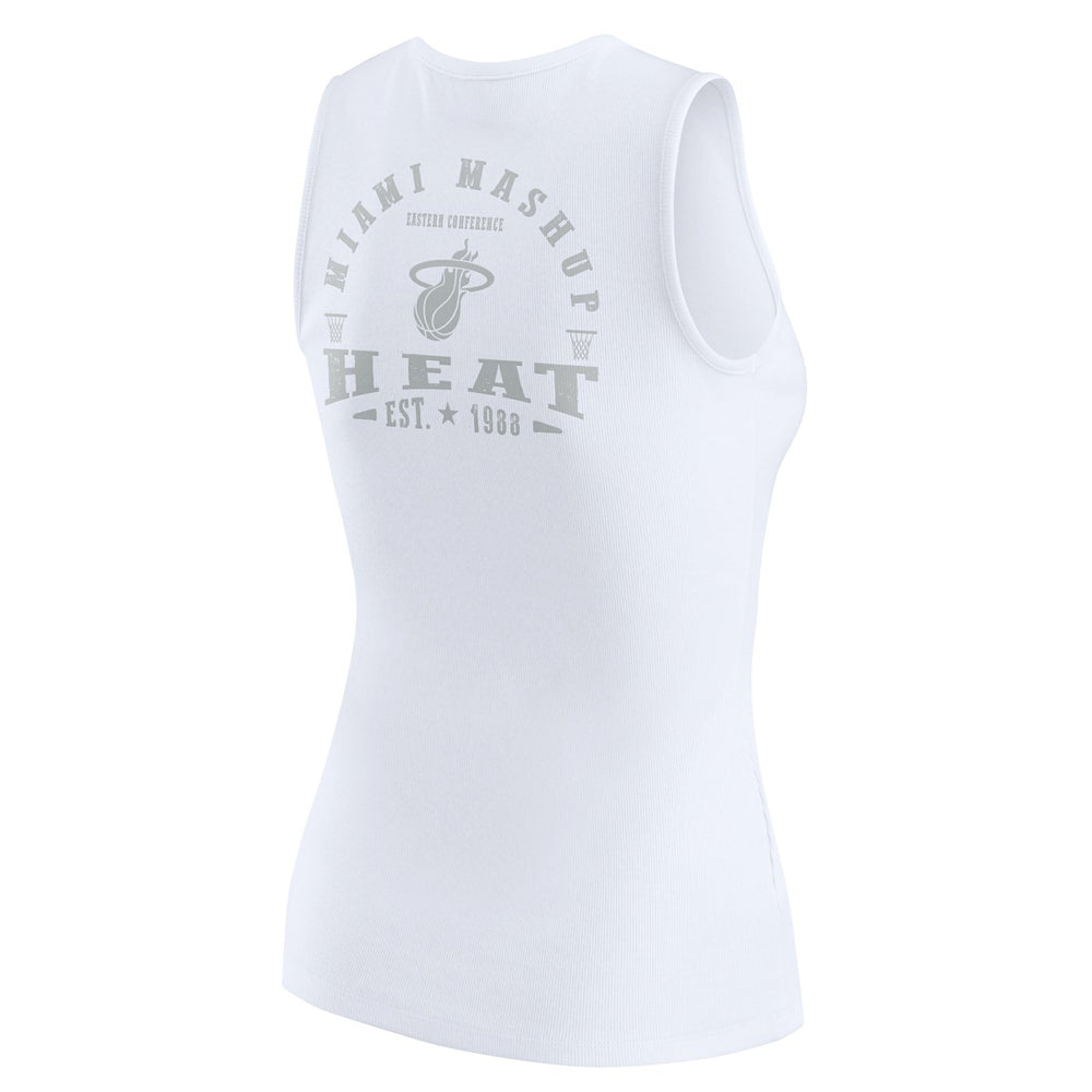 Miami Heat WEAR by Erin Andrews Women's Rib-Knit Henley Tank Top