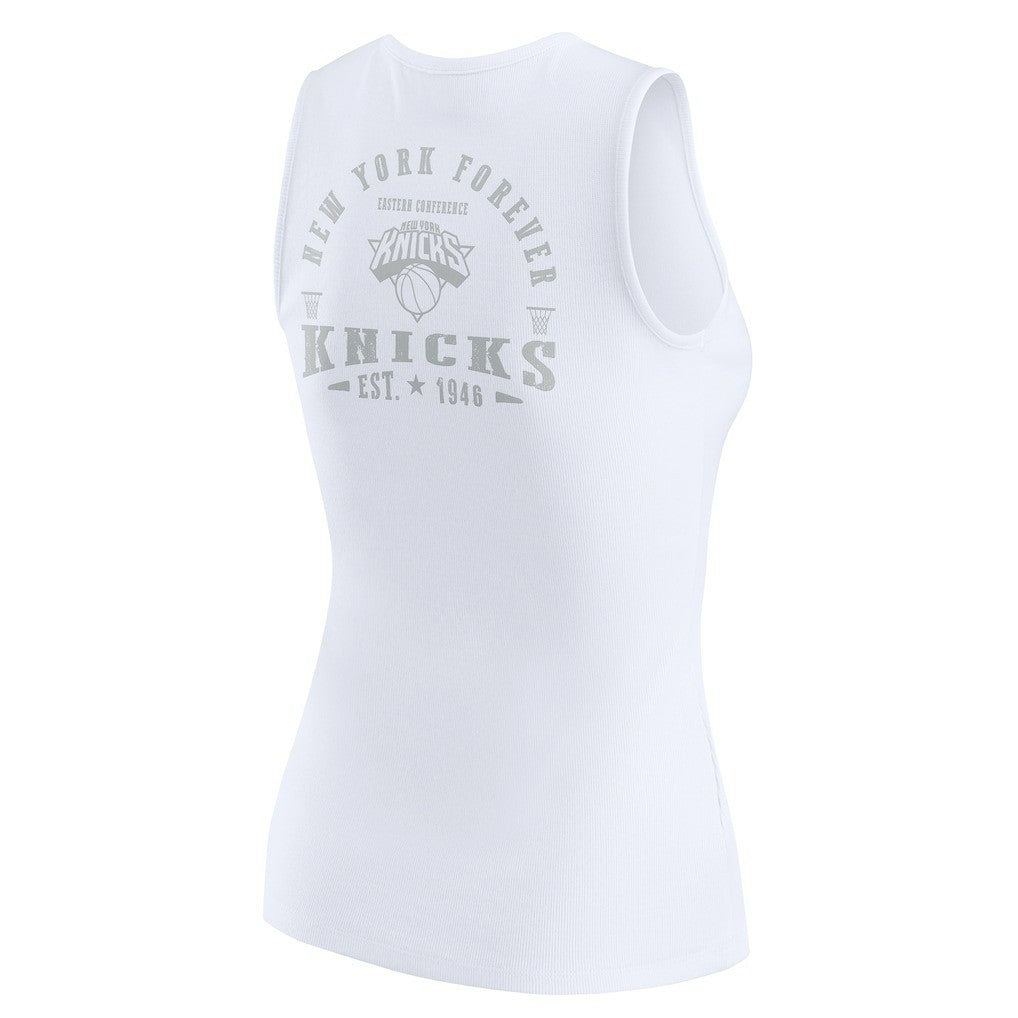 New York Knicks WEAR by Erin Andrews Women's Rib-Knit Henley Tank Top